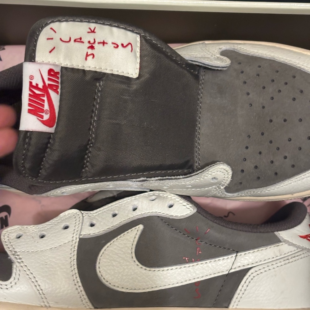 Nike Air Black and White Sneakers with Red Accents